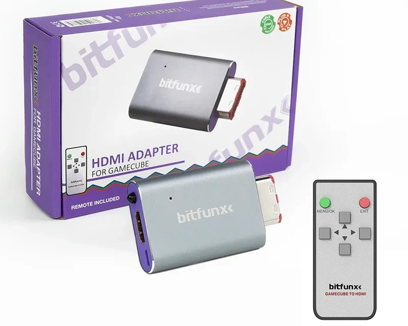 Adaptateur HDMI GameCube DOL-001 — BitFunx GCVideo sur prise Digital AV