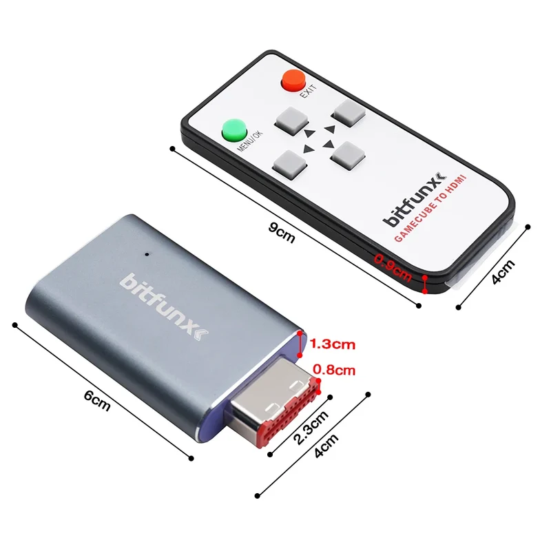 Adaptateur HDMI GameCube DOL-001 — BitFunx GCVideo sur prise Digital AV
