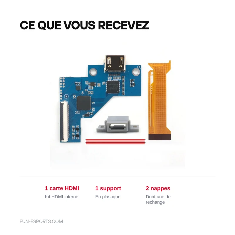 Kit HDMI interne Hispeedido pour PS1 — cartes PU-18 et PU-20, 480p ou 1080p