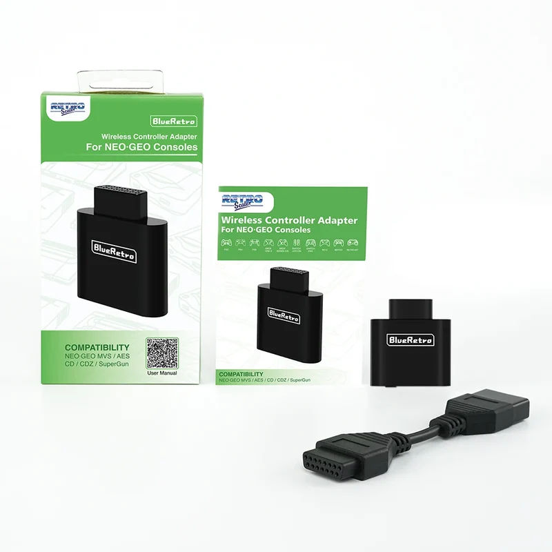 Adaptateur BlueRetro Neo Geo AES, CD et MVS — manettes Bluetooth sans fil