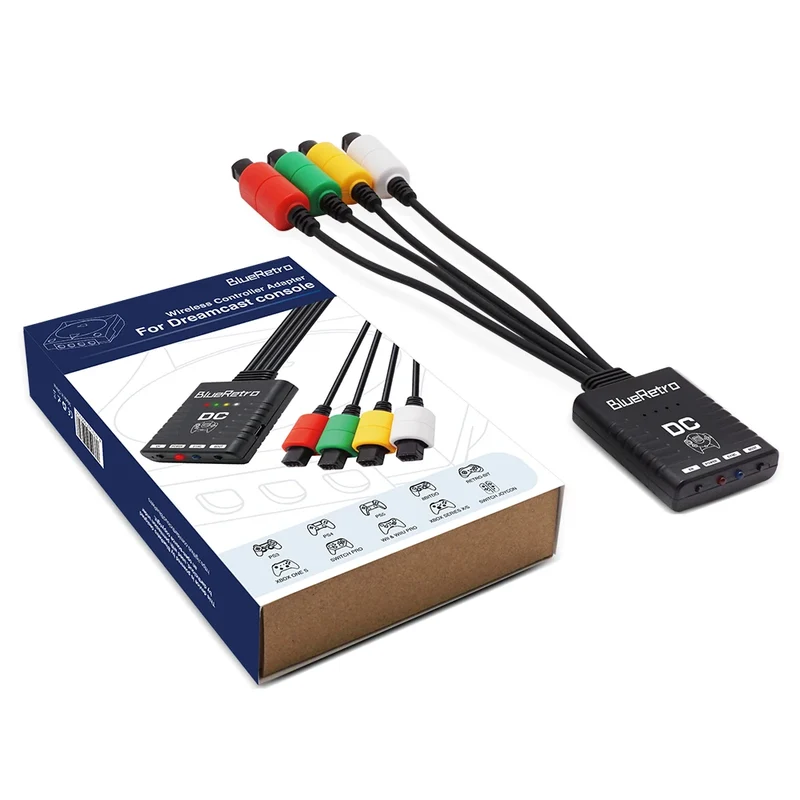 Adaptateur BlueRetro Dreamcast 4 joueurs — jusqu'à 4 manettes Bluetooth