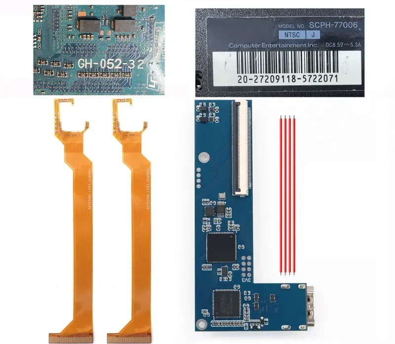 Kit HDMI interne PS2 Slim — 480p et 1080p, cartes GH-032 à GH-062
