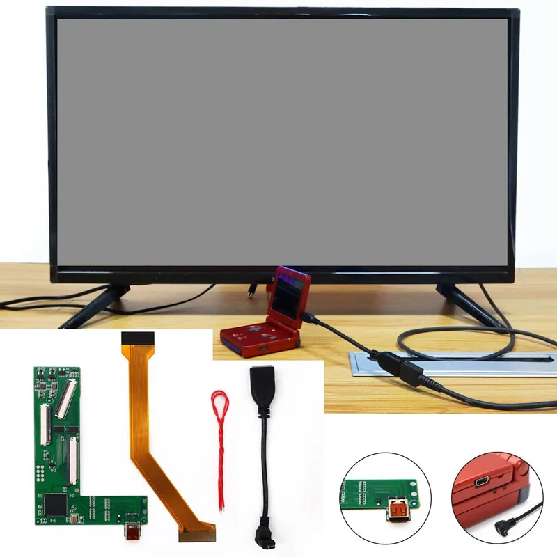 Kit HDMI interne Game Boy Advance SP — Hispeedido, pour écran IPS V2