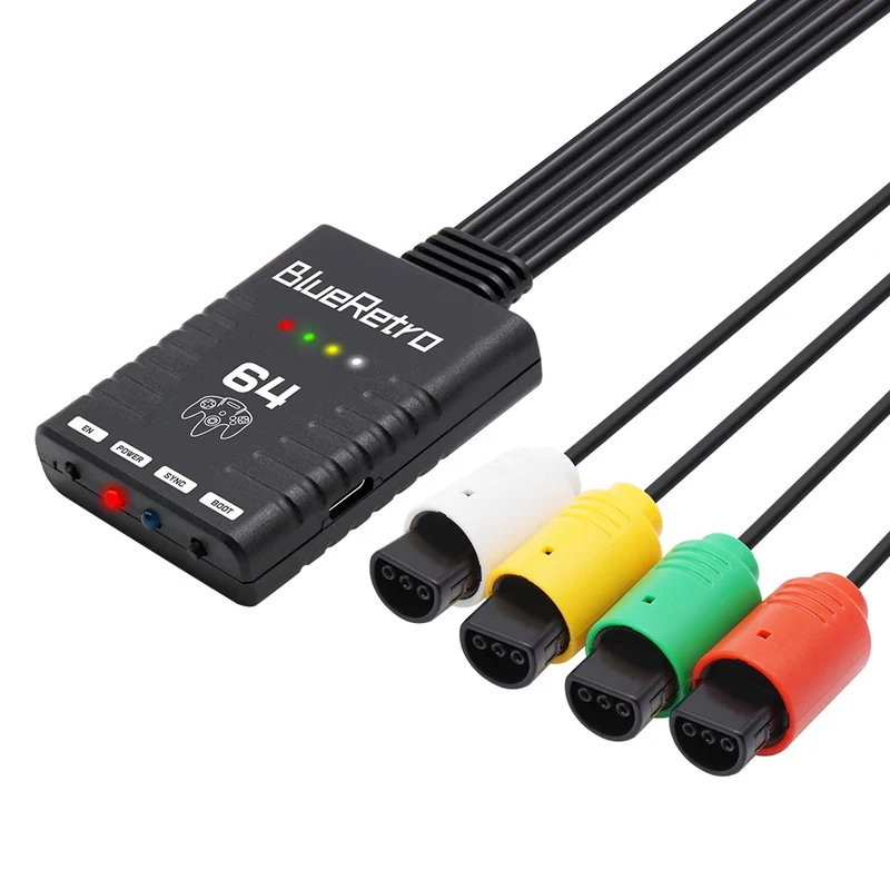 Adaptateur BlueRetro N64 4 joueurs — jusqu'à 4 manettes Bluetooth