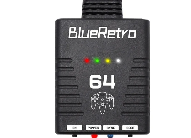 Adaptateur BlueRetro N64 4 joueurs — jusqu'à 4 manettes Bluetooth