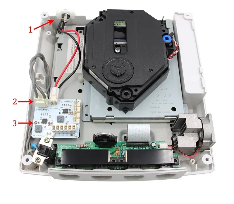 Alimentation interne 12 V pour Dreamcast — DreamPSU Rev 2.0 BitFunx