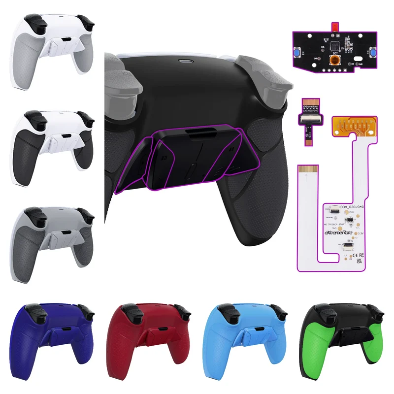 Kit eXtremeRate RISE4 V3 pour manette PS5 — 4 boutons arrière programmables