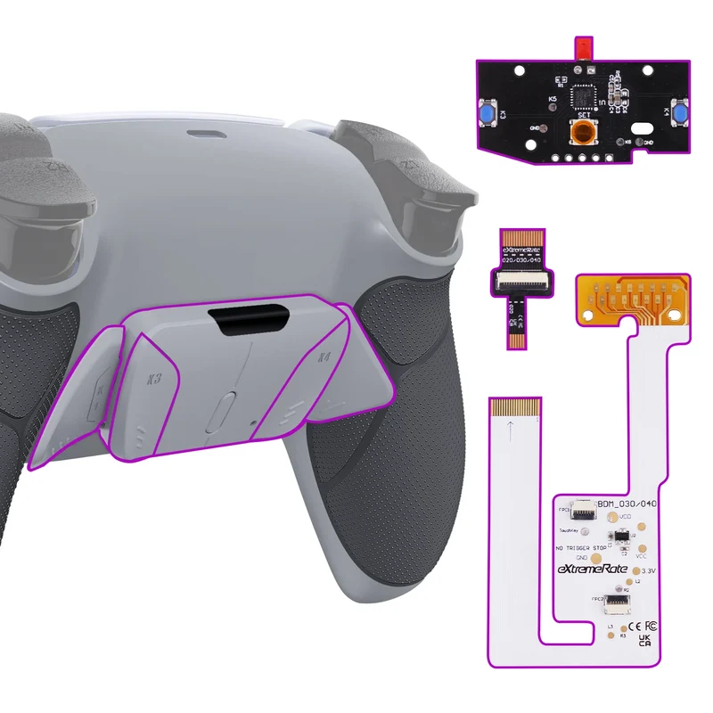 Kit eXtremeRate RISE4 V3 pour manette PS5 — 4 boutons arrière programmables