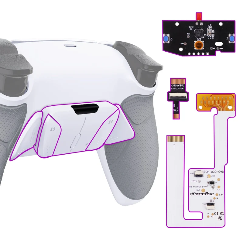 Kit eXtremeRate RISE4 V3 pour manette PS5 — 4 boutons arrière programmables