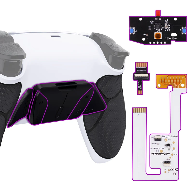 Kit eXtremeRate RISE4 V3 pour manette PS5 — 4 boutons arrière programmables