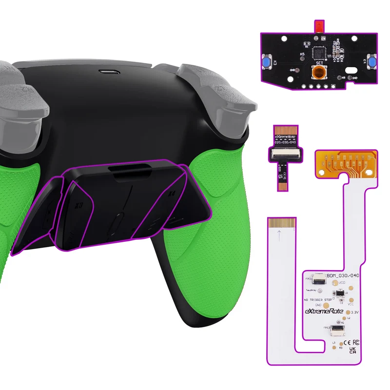 Kit eXtremeRate RISE4 V3 pour manette PS5 — 4 boutons arrière programmables