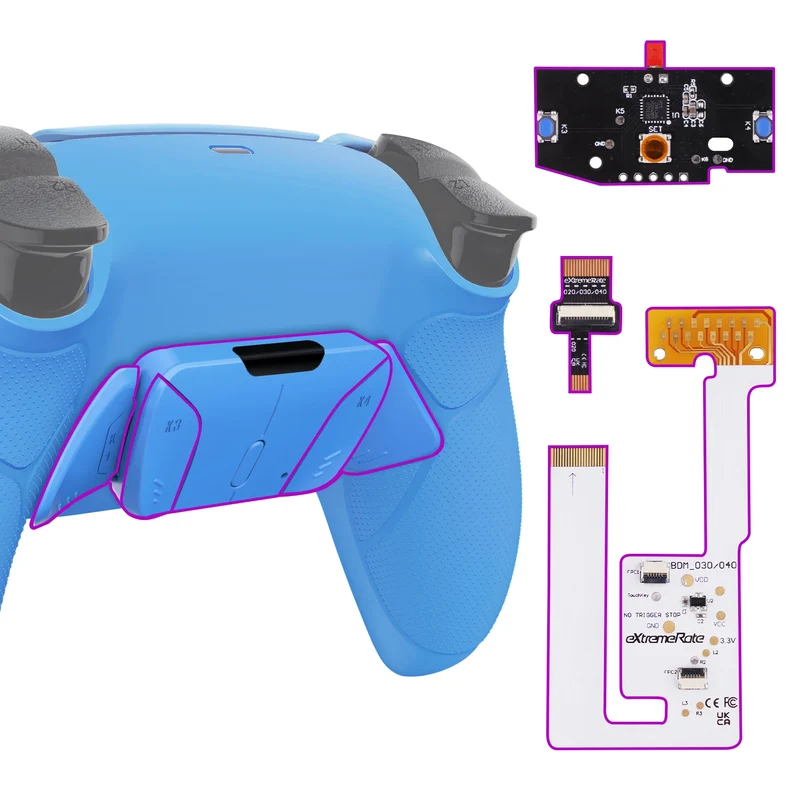 Kit eXtremeRate RISE4 V3 pour manette PS5 — 4 boutons arrière programmables
