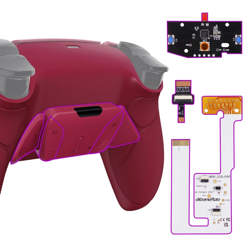 Kit eXtremeRate RISE4 V3 pour manette PS5 — 4 boutons arrière programmables