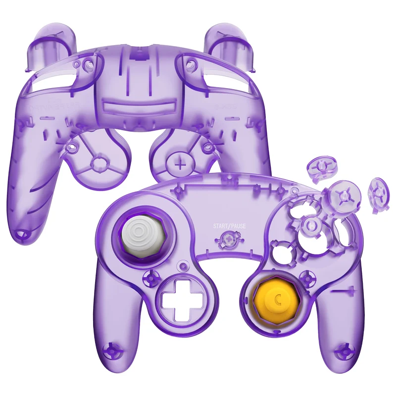 Coque eXtremeRate pour manette GameCube — série translucide, boutons inclus