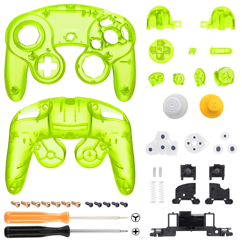 Coque eXtremeRate pour manette GameCube — série translucide, boutons inclus