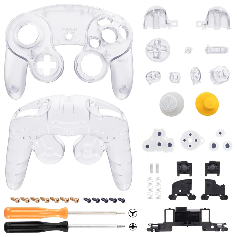 Coque eXtremeRate pour manette GameCube — série translucide, boutons inclus