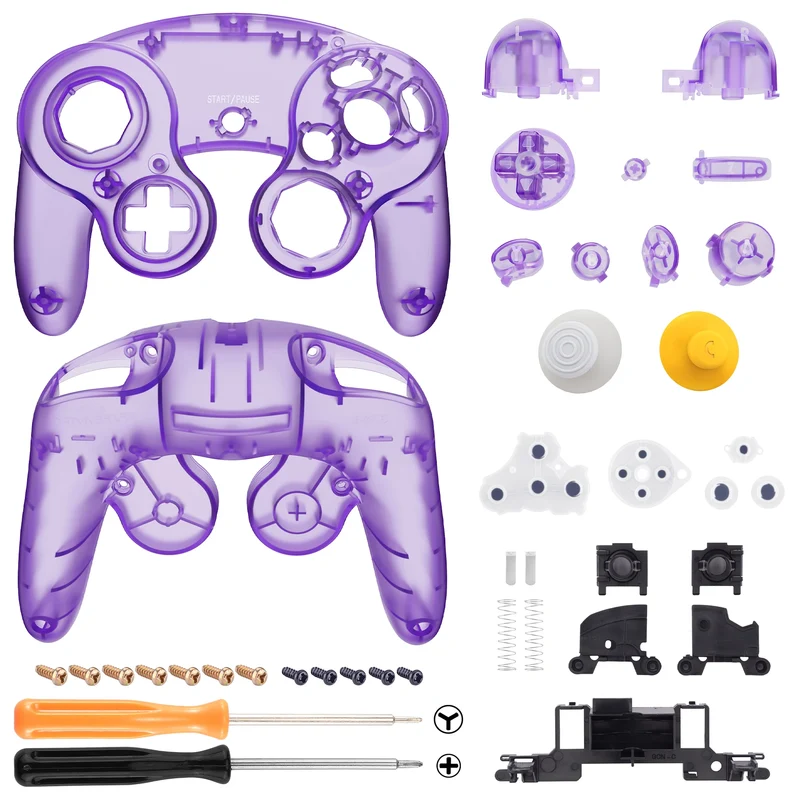 Coque eXtremeRate pour manette GameCube — série translucide, boutons inclus