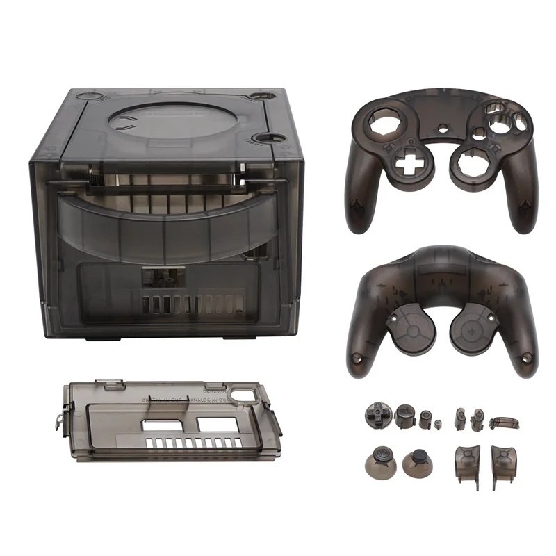 Coque transparente pour GameCube — DOL-001 et DOL-101, coque Game Boy Player en option