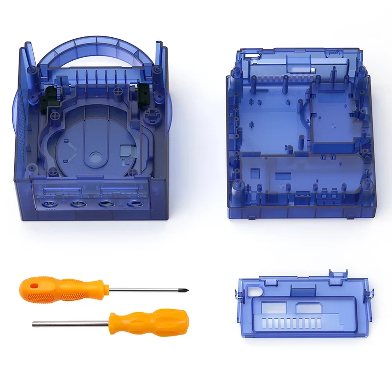 Coque transparente pour GameCube — DOL-001 et DOL-101, coque Game Boy Player en option