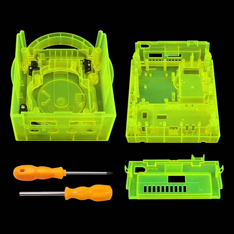 Coque transparente pour GameCube — DOL-001 et DOL-101, coque Game Boy Player en option
