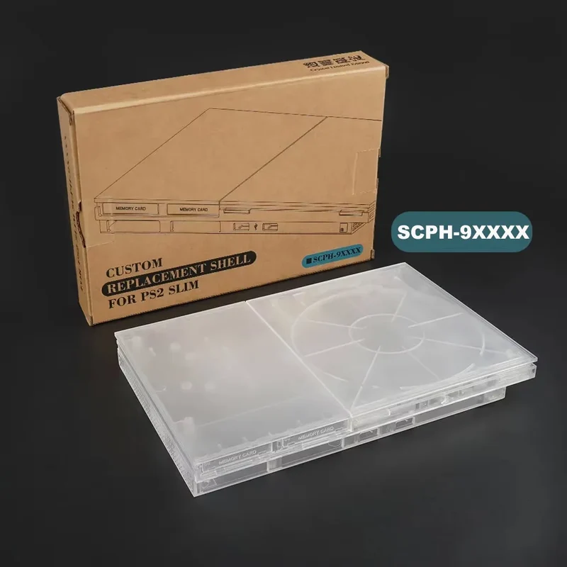 Coque translucide pour PS2 Slim — séries SCPH-7xxxx ou SCPH-9xxxx