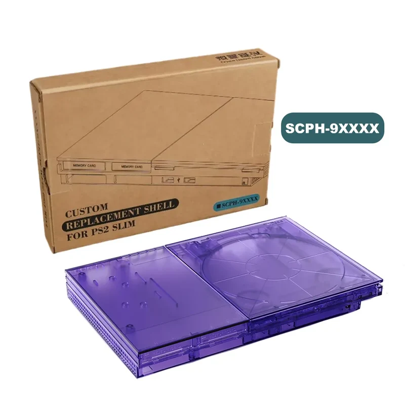 Coque translucide pour PS2 Slim — séries SCPH-7xxxx ou SCPH-9xxxx