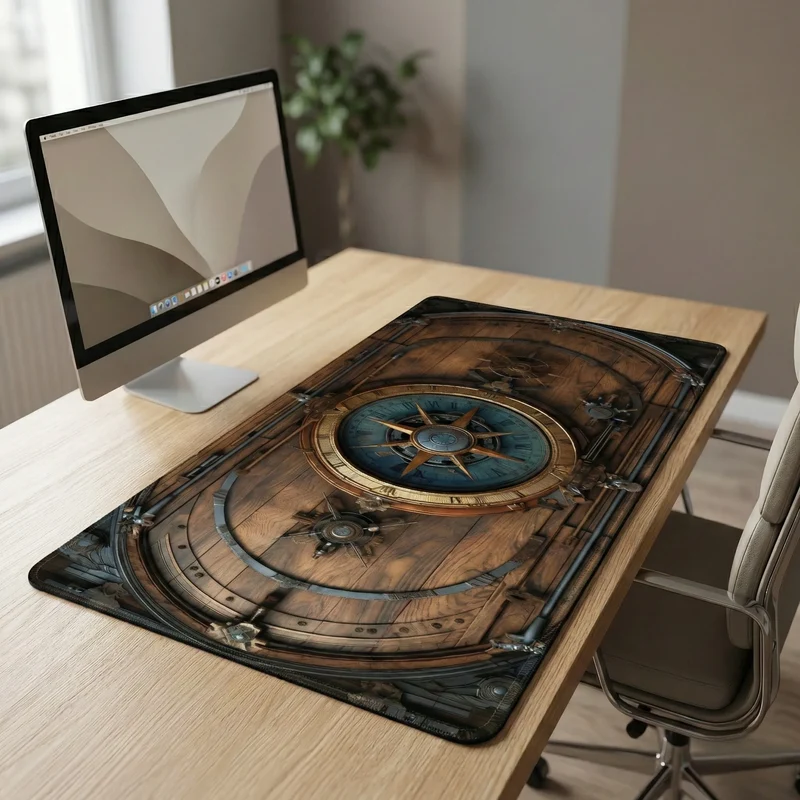 XXL Fantasy Mouse Pad — Steampunk Nautical Odyssey | PopMyPad