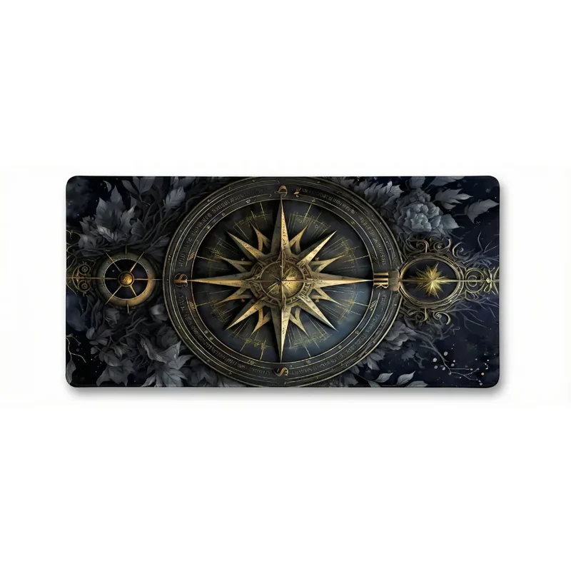 Tapis de Souris XXL Fantasy — Astrolabe Céleste et Flore Nocturne | PopMyPad