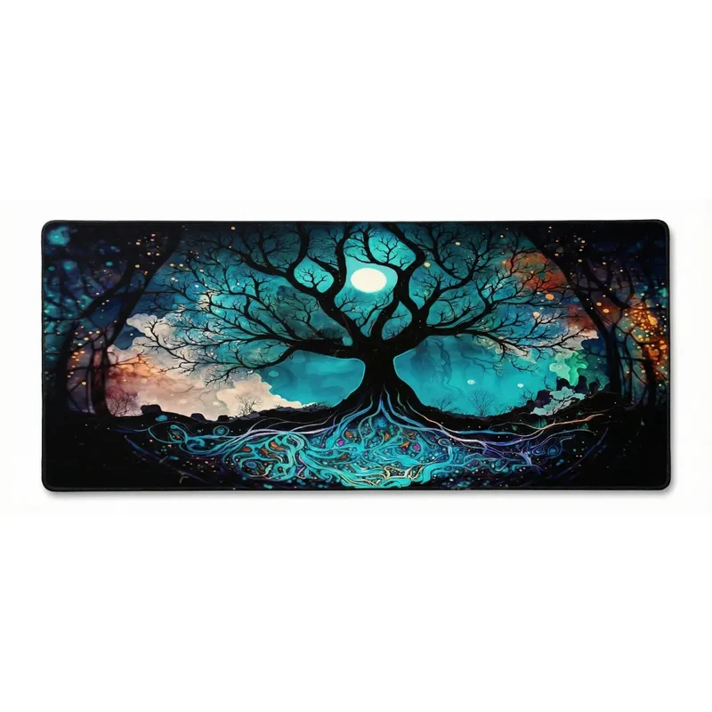 XXL Fantasy Mouse Pad — Dreamlike Moonlit Tree of Life | PopMyPad