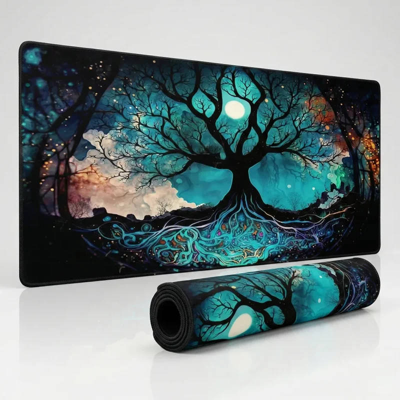 XXL Fantasy Mouse Pad — Dreamlike Moonlit Tree of Life | PopMyPad