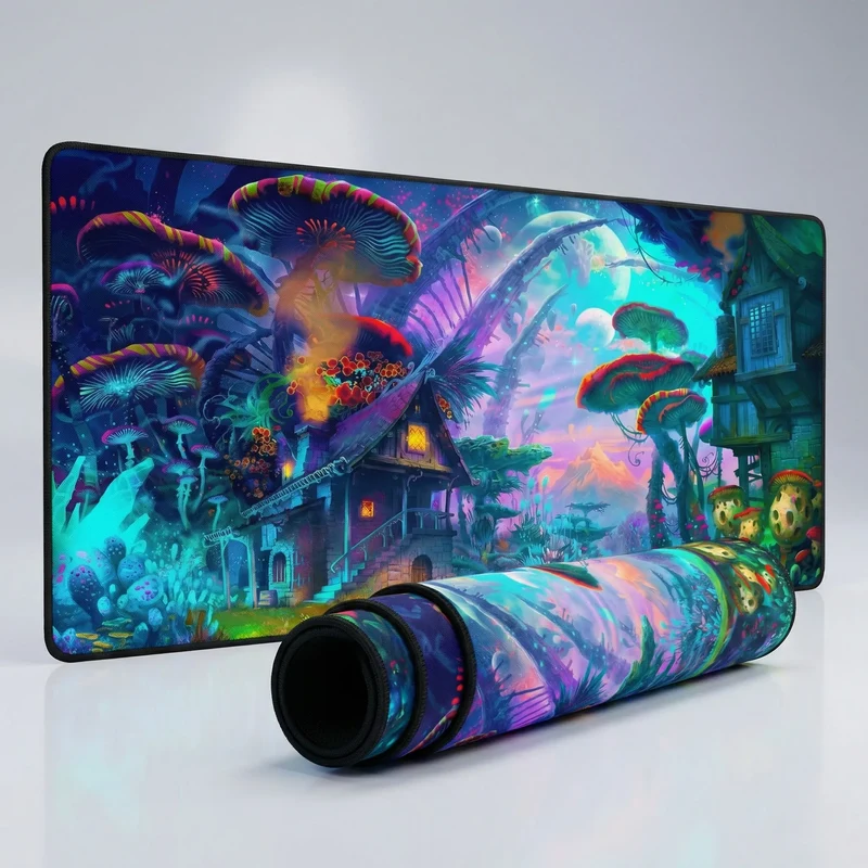 XXL Fantasy Mouse Pad — Dreamlike Mushroom Forest | PopMyPad