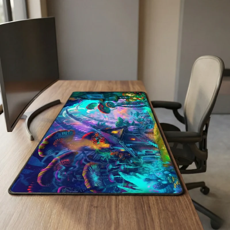 XXL Fantasy Mouse Pad — Dreamlike Mushroom Forest | PopMyPad