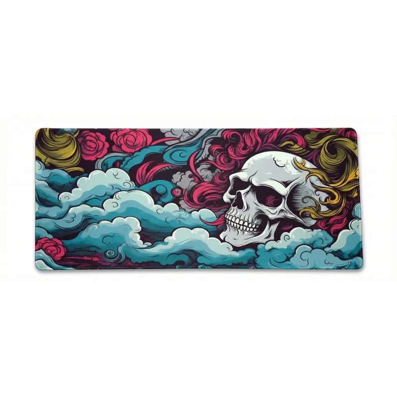 XXL Fantasy Gaming Mouse Pad — Dreamlike Skull and Roses | PopMyPad