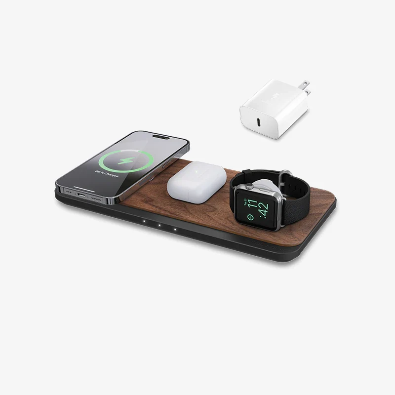 Chargeur 3 en 1 MagSafe & Apple Watch & US-Adaptateur secteur