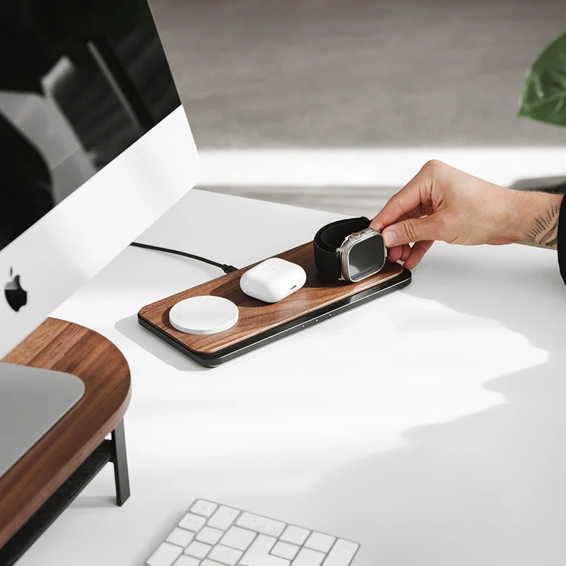 Chargeur 3 en 1 MagSafe & Apple Watch & US-Adaptateur secteur