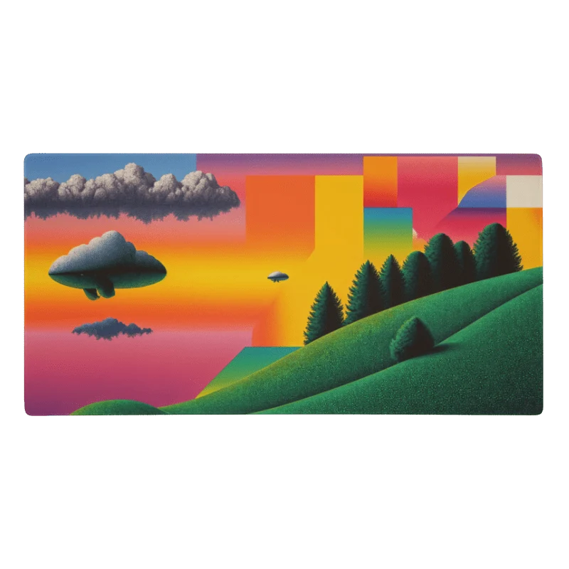 Tapis De Souris Original Paysage Surréaliste