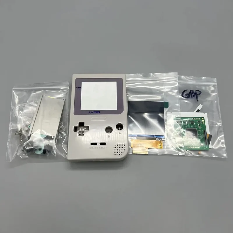 Écran IPS 2,6 pouces pour Game Boy Pocket — kit avec coque adaptée