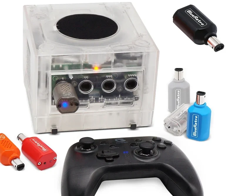 Adaptateur BlueRetro RetroScaler pour GameCube — manettes Bluetooth, 4 coloris