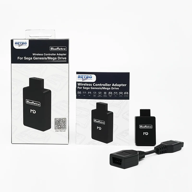 Adaptateur BlueRetro RetroScaler pour Mega Drive — manettes Bluetooth sans fil