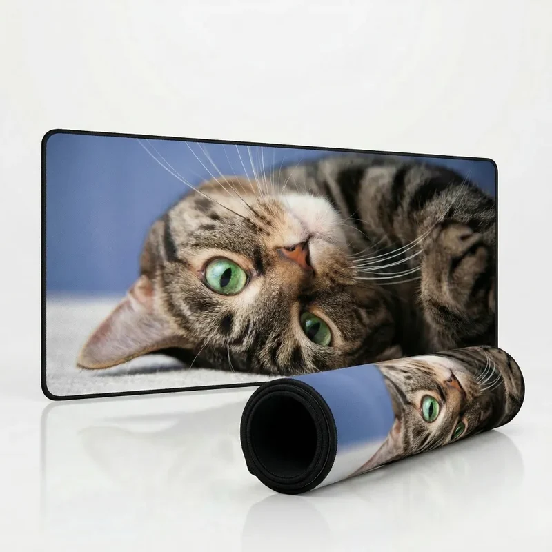 XXL Cat Mouse Pad — Feline Gaze, Hyper-Realistic Edition | PopMyPad