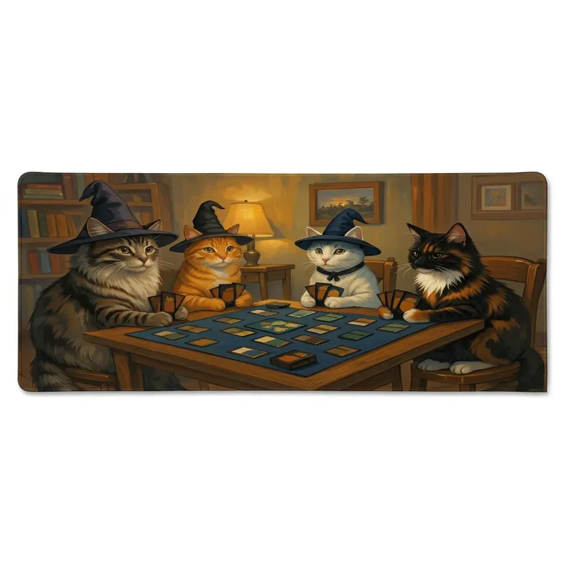 Tapis de Souris XXL Chat — Conclave des Chats Sorciers | PopMyPad