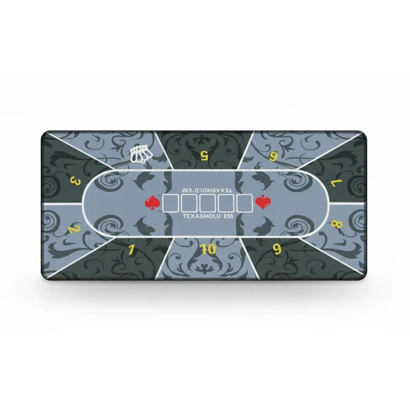 Tapis de Souris XXL Poker — Texas Hold'em Gris Bleuté | PopMyPad
