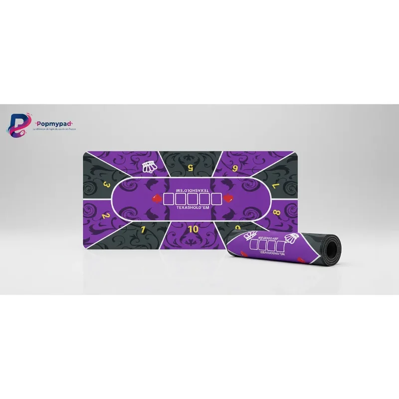 XXL Poker Mouse Pad — Royal Purple Texas Hold'em | PopMyPad