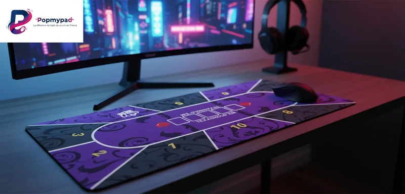 XXL Poker Mouse Pad — Royal Purple Texas Hold'em | PopMyPad