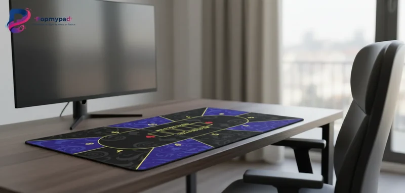 XXL Poker Mouse Pad — Baroque Purple & Black Texas Hold'em | PopMyPad