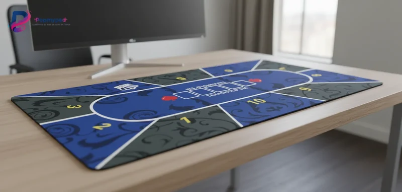 Tapis de Souris XXL Poker — Texas Hold'em Bleu Impérial | PopMyPad