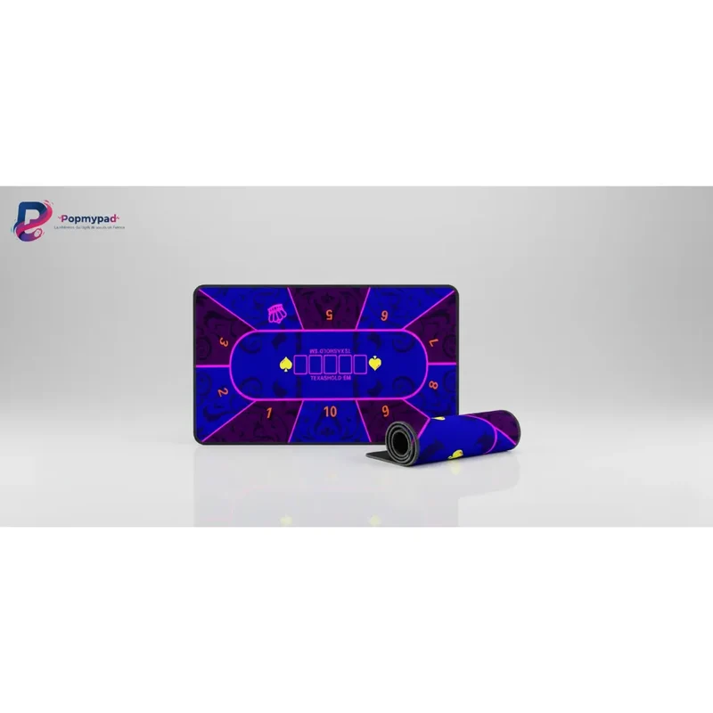 XXL Poker Mouse Pad — Neon Pink Texas Hold'em | PopMyPad