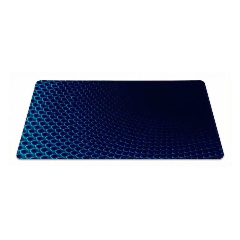 XXL Geometric Mouse Pad — Abyssal Blue Strata | PopMyPad