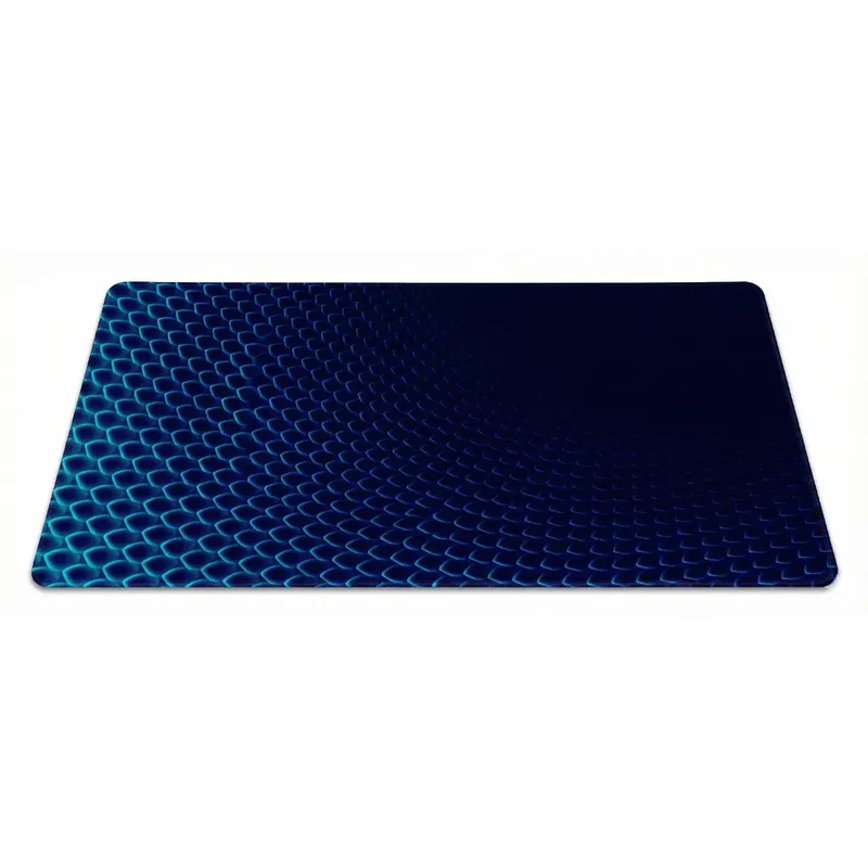 XXL Geometric Mouse Pad — Abyssal Blue Strata | PopMyPad
