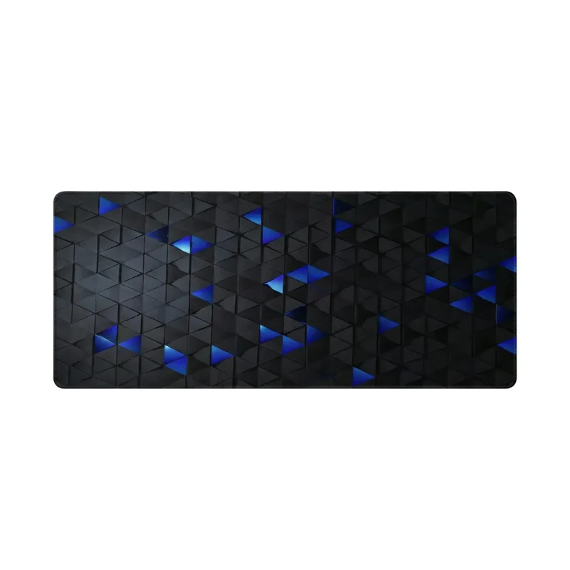 XXL Geometric Mouse Pad — Cobalt & Matte Black Polygons | PopMyPad